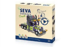 Stavebnice SEVA DOPRAVA Truck plast 402 dílků v krabici 35x33x5cm - SEVA