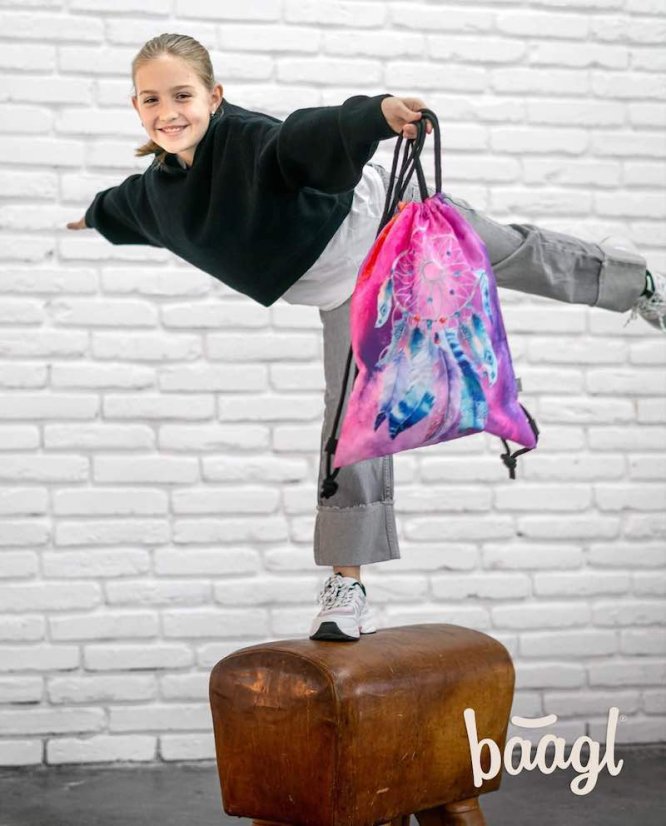 Sáček na obuv Baagl Lapač snů růžový