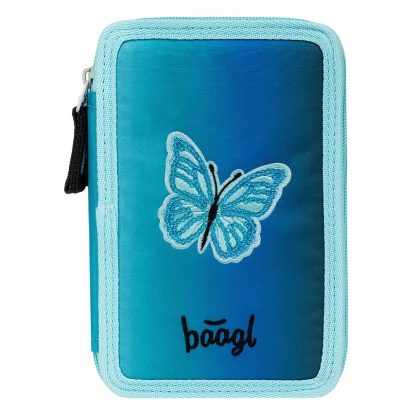 BAAGL Školní penál třípatrový Butterfly GRS - Baagl