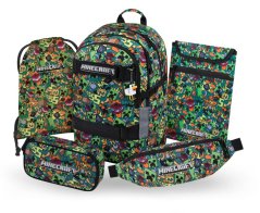 BAAGL SET 5 Skate Minecraft Chaos: batoh, penál, sáček, ledvinka, obal na notebook - Baagl