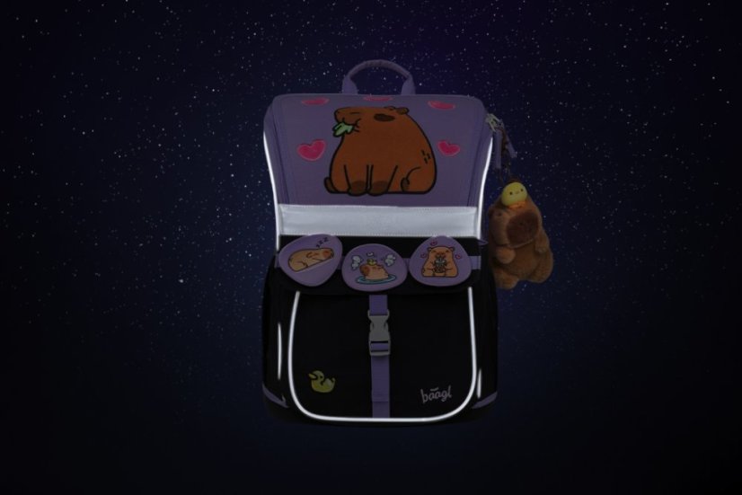 BAAGL SET 5 Zippy Kapybara: aktovka, penál, sáček, zástěra, peněženka - Baagl