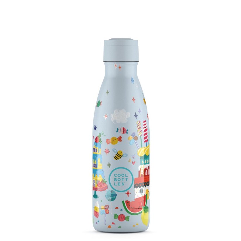 Dětská nerezová termolahev COOL BOTTLES Kids Candy Land třívrstvá 350 ml 3D