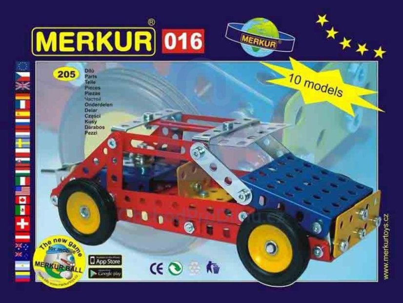 Stavebnice Merkur 016 Buggy 10 modelů 205 ks