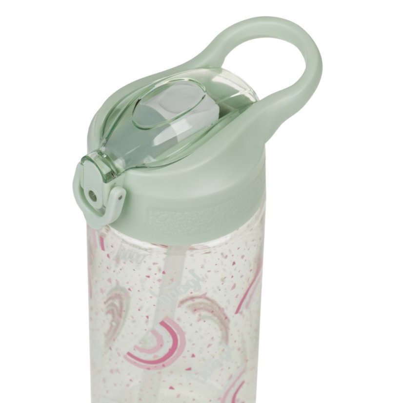 BAAGL Tritanová láhev na pití s brčkem Duha 500 ml - Baagl