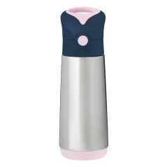 B.Box termoska na pitie so slamkou 500 ml – indigo/ružová