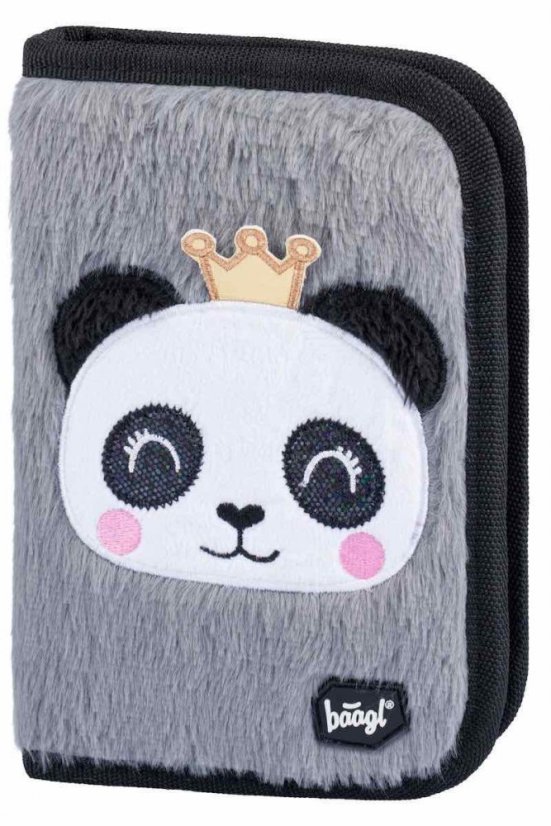 Školní aktovka v setu pro prvňáčky Baagl Zippy Panda - 7 dílů - láhev s brčkem