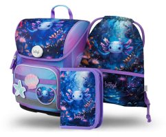 BAAGL SET 3 Ergo Axolotl: aktovka, penál, sáček - Baagl