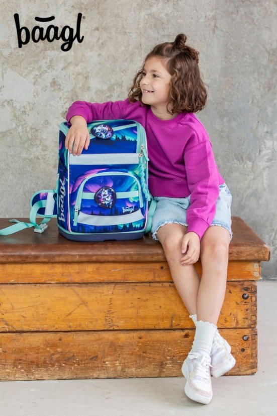 BAAGL SET 5 Zippy Plus Aurora: aktovka, penál, sáček, zástěra, peněženka GRS - Baagl