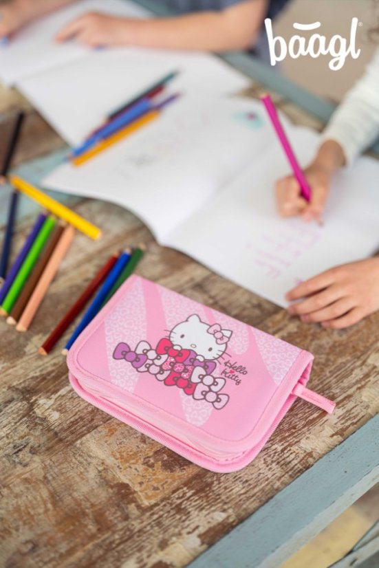 BAAGL Školní penál jednopatrový Hello Kitty Sweet Leopard GRS - Baagl