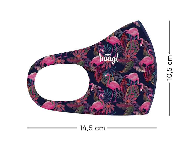 Antibakteriální rouška pro děti Baagl Flamingo