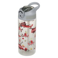 BAAGL Tritanová láhev na pití s brčkem Záchranáři 500 ml - Baagl