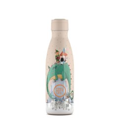 Dětská nerezová termolahev COOL BOTTLES Kids Dragon Dreams třívrstvá 350ml 3D