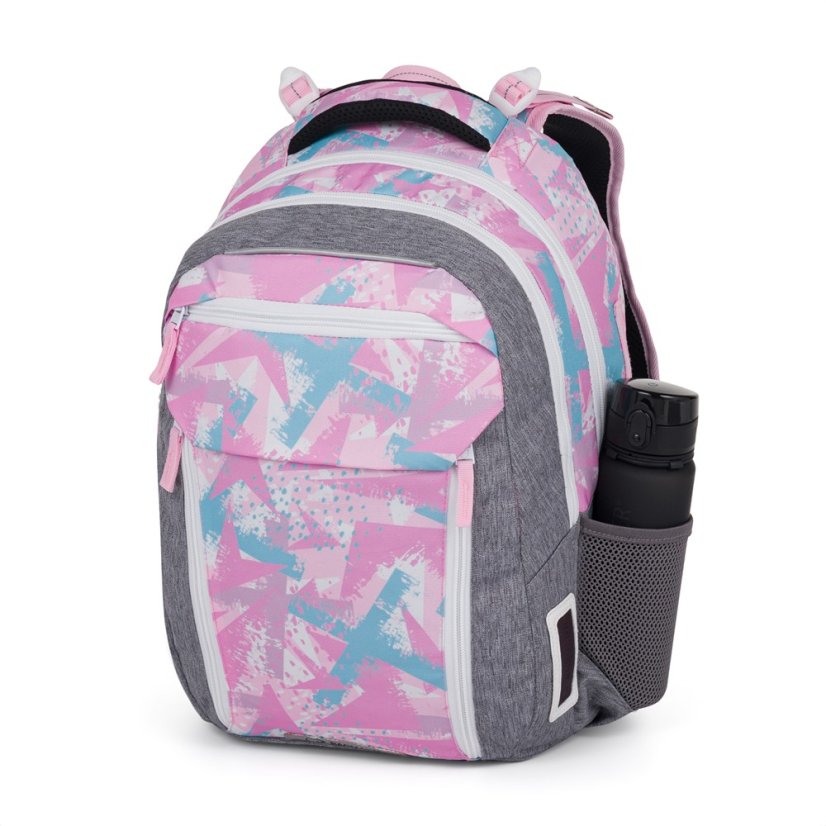 Bagmaster PORTO 24 B školní batoh – růžovo-modrý - Bagmaster