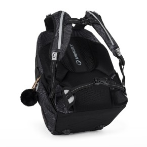 Bagmaster ZIPSTER 25 A studentský set – černý s bílými květy - Bagmaster