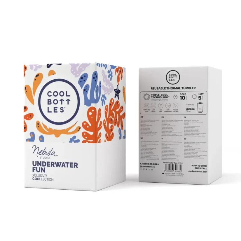 Nerezový termohrnek Cool Bottles Xclusive! Nébula - Underwater Fun 330 ml