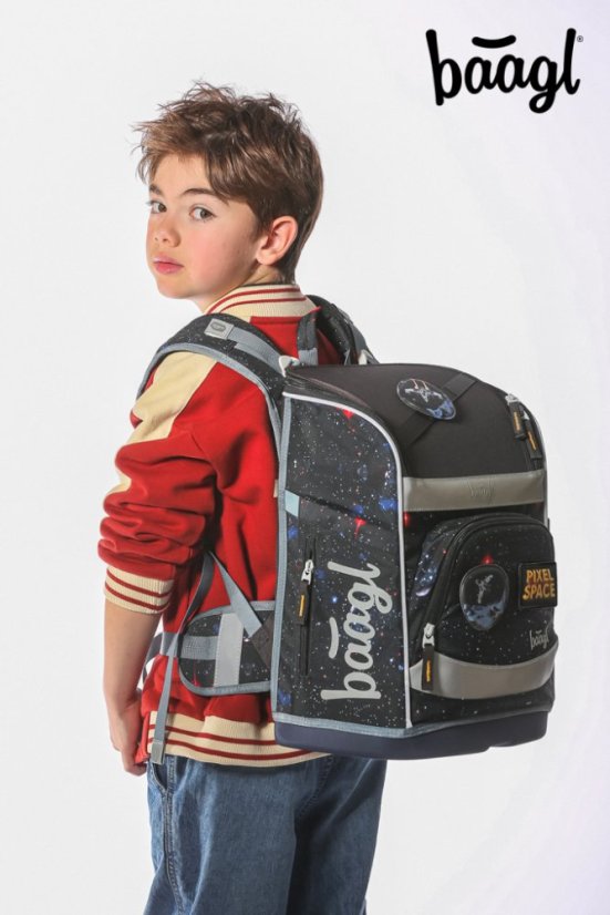 BAAGL SADA 3 Zippy Plus Pixel Space: aktovka, peračník, vrecko - Baagl