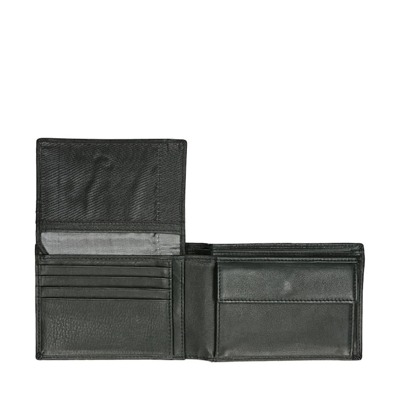 Pánská kožená peněženka s klopou Bugatti Sempre černá