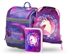 BAAGL SADA 3 Zippy Plus Kôň: aktovka, peračník, vrecko - Baagl