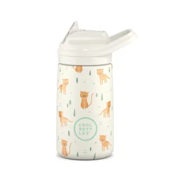 Dětská nerezová termoláhev COOL BOTTLES Kiddie Whisker Kittens 350 ml 3D