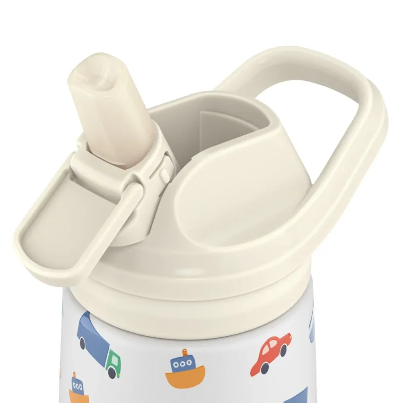 Dětská nerezová termoláhev COOL BOTTLES Kiddie Little Wheels 350 ml 3D