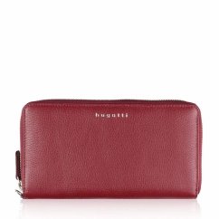 Dámska kožená peňaženka na zips Bugatti Lady Top červená