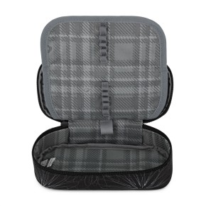 Bagmaster ZIPSTER 25 A studentský set – černý s bílými květy - Bagmaster