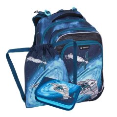 Školský batoh v sete Bagmaster LUMI 24 D Vesmírna loď - tri diely