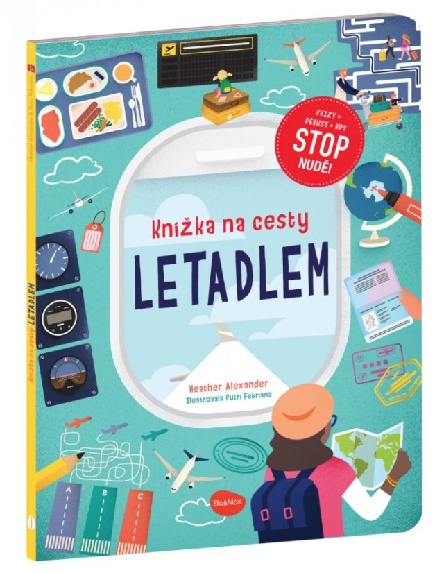 Knížka na cesty LETADLEM – Stop nudě: kvízy, rébusy, hry - Baagl