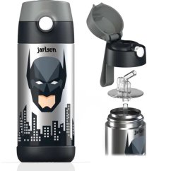 Dětská nerezová termoláhev s brčkem JARLSON CHARLI Batman 350 ml