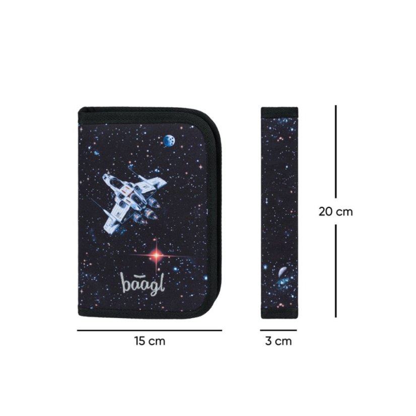 BAAGL Školský peračník jednoposchodový Pixel Space - Baagl