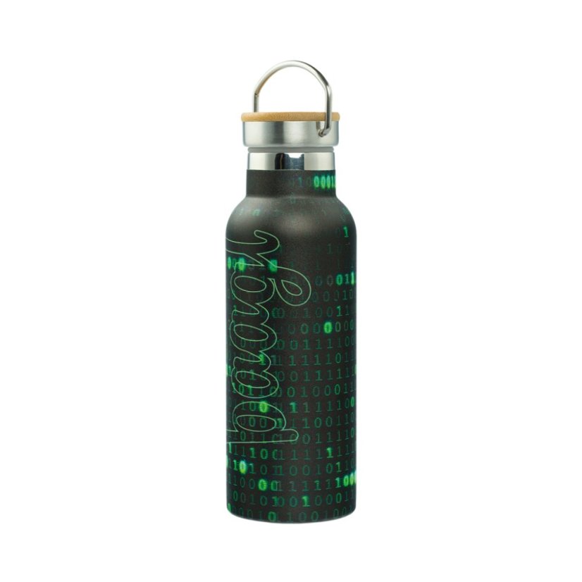 BAAGL Termoláhev s bambusovým víčkem Numbers, 500 ml - Baagl