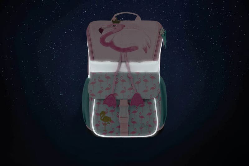 Školní aktovka v setu  pro prvňáčky Baagl Zippy Plameňák - 3 díly