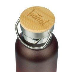 BAAGL Termoláhev s bambusovým víčkem Gradient červeno-černá, 500 ml - Baagl