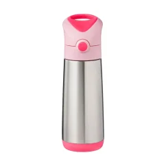 B.Box termoska na pití s brčkem 500 ml – Flamingo Fizz
