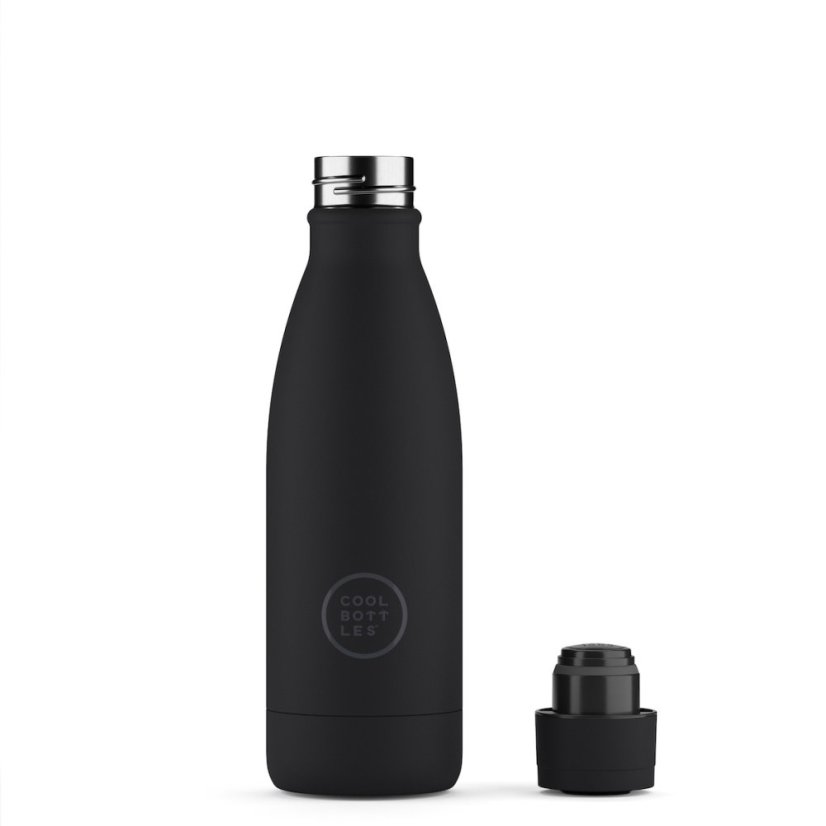 Nerezová termolahev COOL BOTTLES Mono Black třívrstvá 350 ml