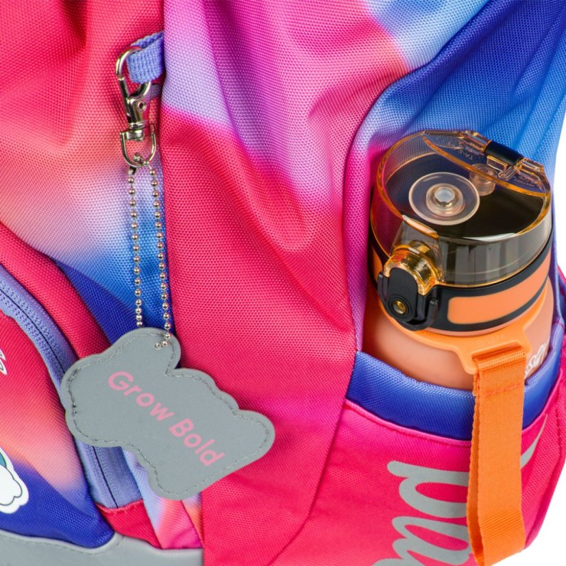 BAAGL SADA 5 Airy Dúha červený: batoh, peračník, vrecko, dosky, peňaženka - Baagl