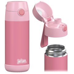 Dětská nerezová termoláhev na pití JARLSON MALI Růžová 350 ml