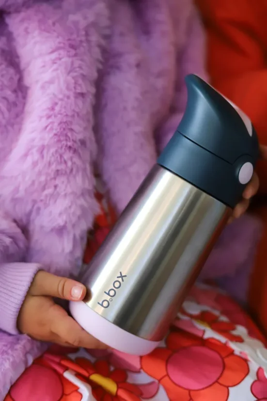 B.Box termoska na pitie so slamkou 500 ml – indigo/ružová