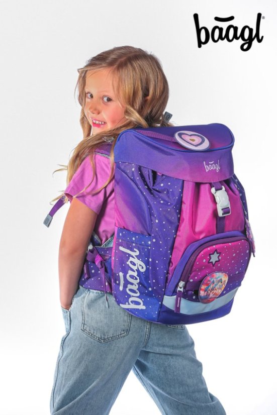 BAAGL SADA 5 Airy Kone Srdce: batoh, peračník, vrecko, zástera, peňaženka - Baagl