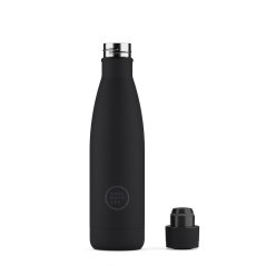 Termo fľaša z nerezovej ocele COOL BOTTLES Mono Black trojvrstvová 500 ml