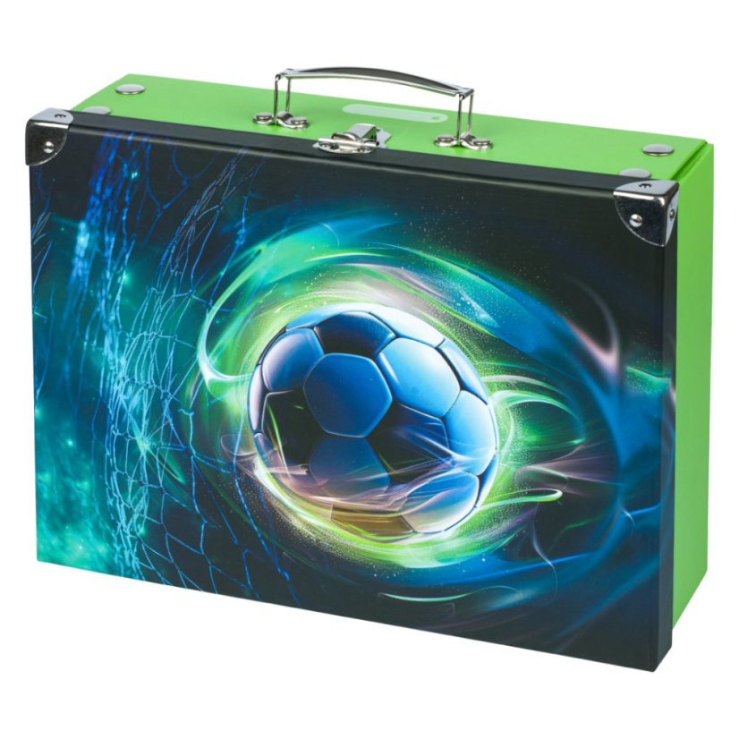 BAAGL Skladací školský kufrík Futbal Lopta s kovaním - Baagl
