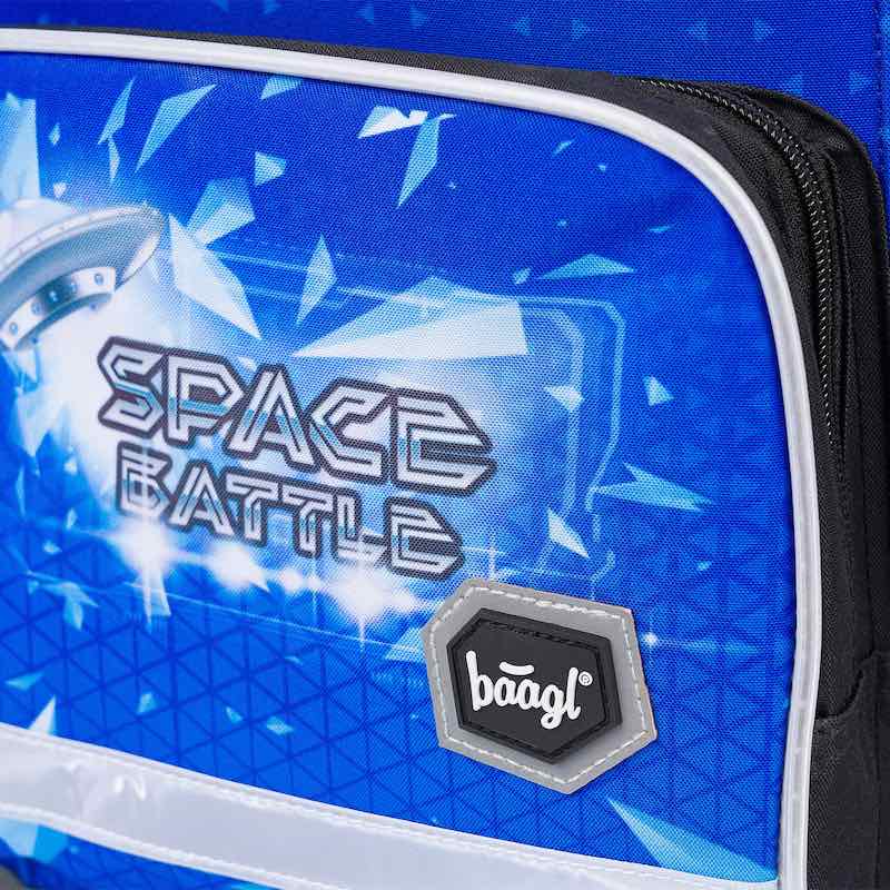Školní aktovka v setu pro prvňáčky Baagl Ergo Space Battle - 5 dílů