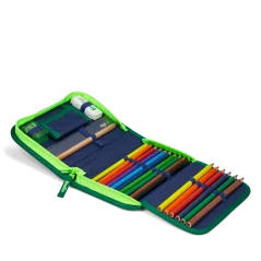 Školní penál Ergobag Fluo blesk – vybavený