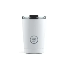 Termohrnček z nehrdzavejúcej ocele COOL BOTTLES Mono White 330ml