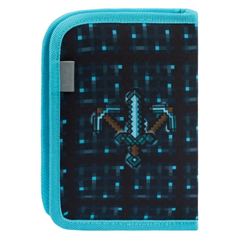 BAAGL Školský peračník jednoposchodový Minecraft Blue Axe - Baagl