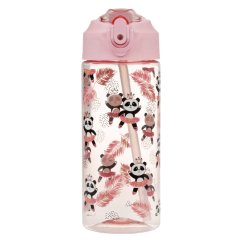 BAAGL Tritanová fľaša na nápoje so slamkou Panda, 500 ml - Baagl