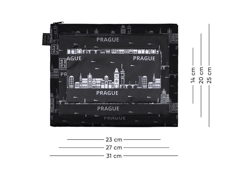 Set 3 taštiček Baagl Praha