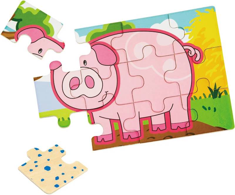 Dřevěné puzzle - farma Viga
