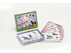 Zvířata 1 společenská hra na baterie v krabici 22x16x3cm - Voltik toys