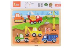Dřevěné puzzle 24 dílků - stavba Viga
